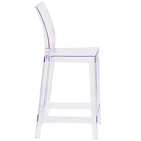 Flash furniture ghost counter stool back in transparent crystal deals