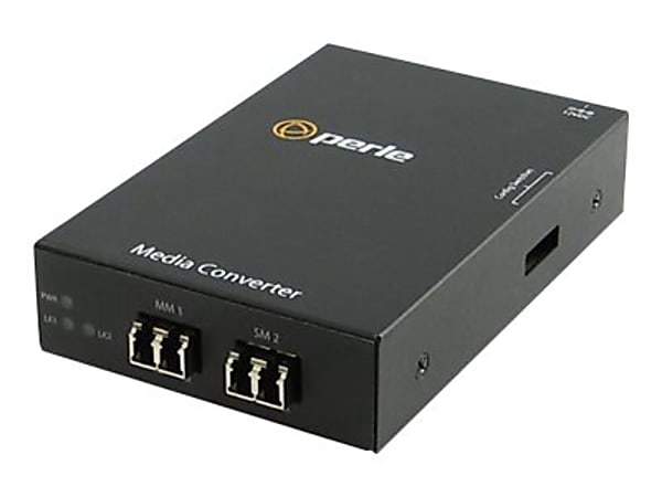 Perle S-100MM-S2LC20 - Media converter - 100Mb LAN - 100Base-FX, 100Base-LX - LC multi-mode / LC single-mode - up to 12.4 miles - 1310 nm