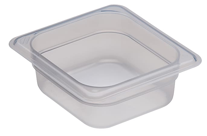 Cambro Translucent GN 1/6 Food Pans, 2-1/2"H x 6-3/8"W x 6-15/16"D, Pack Of 6 Containers