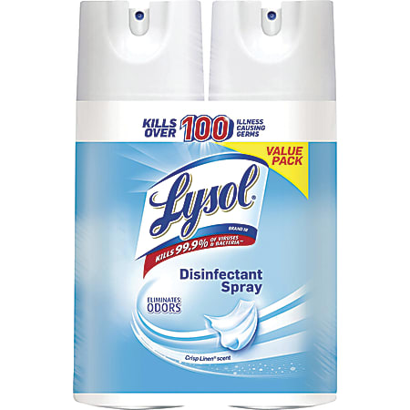 Lysol Linen Disinfectant Spray, Crisp Linen Scent, 12.5 Oz, Pack Of 2