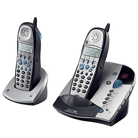 GE 2-1025 GE2 2.4 GHz Digital Spread Spectrum Multi-Handset Cordless Phone With Answering System