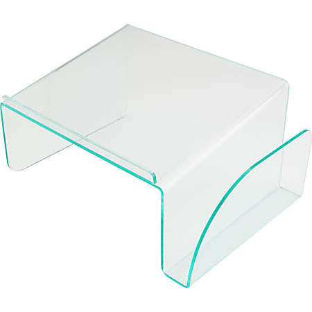 Lorell Acrylic Transparent Green Edge Paper Clip Holder 