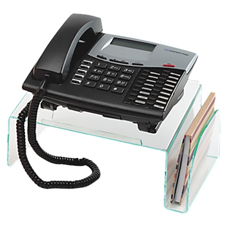 Lorell® Acrylic Phone Stand, 11"W x 10"D x