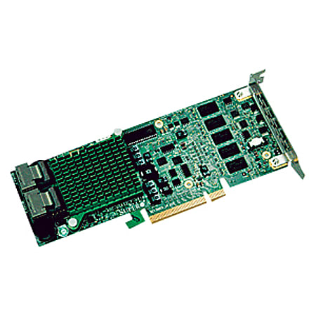 Supermicro LSI MegaRAID 2108 AOC-USAS2LP-H8IR 8-port SAS RAID Controller - Serial ATA/600 - PCI Express - Plug-in Card - RAID Supported - 0, 1, 5, 6, 10, 50, 60 RAID Level - 8 Total SAS Port(s) - 8 SAS Port(s) Internal