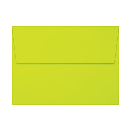 LUX Invitation Envelopes, A6, Peel & Press Closure, Wasabi, Pack Of 500