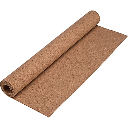 Lorell® Natural Cork Panels, 48" x 24", Brown Aluminum Frame