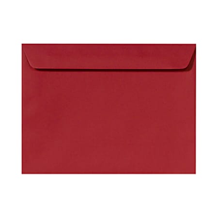 LUX Booklet 9" x 12" Envelopes, Gummed Seal, Ruby Red, Pack Of 500