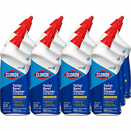 Clorox Commercial Solutions Manual Toilet Bowl Cleaner w/ Bleach - 24 fl oz (0.8 quart) - Fresh Scent - 360 / Bundle - Disinfectant, Deodorize - Clear Clorox Commercial Solutions Manual Toilet Bowl Cleaner w/ Bleach - 24 fl oz (0.8 quart) - Fresh Scent - 360 / Bundle - Disinfectant, Deodorize - Clear