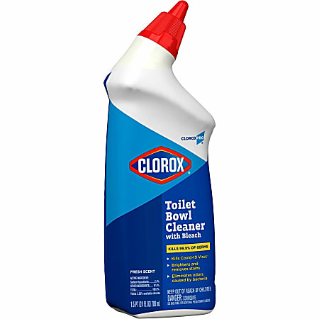 Clorox Commercial Solutions Manual Toilet Bowl Cleaner w/ Bleach - 24 fl oz (0.8 quart) - Fresh Scent - 360 / Bundle - Disinfectant, Deodorize - Clear Clorox Commercial Solutions Manual Toilet Bowl Cleaner w/ Bleach - 24 fl oz (0.8 quart) - Fresh Scent - 360 / Bundle - Disinfectant, Deodorize - Clear