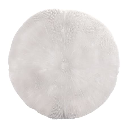 Zuo Modern Round Coral Plaque, Medium, White