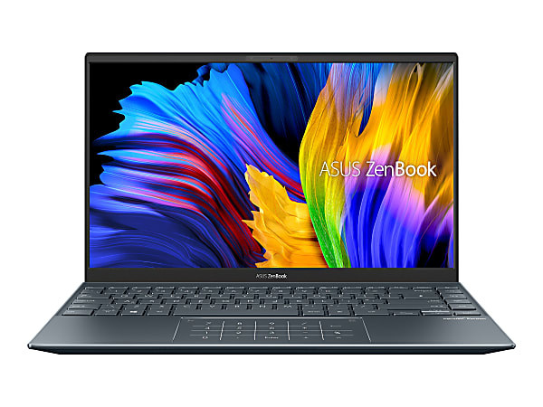 Asus ZenBook 14 Laptop, 14" Screen, AMD Ryzen 5, 8GB Memory, 512GB Solid State Drive, Pine Gray, Windows® 11 Home