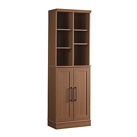 Sauder® HomePlus Modern 24"W Storage Cabinet With Adjustable Doors, Sienna Oak®