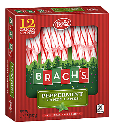 Brach's Peppermint Candy Canes, Box Of 12 Candy Canes
