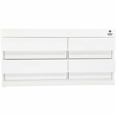 Business Source Multi-Drawer Desktop Organizer - 4 Compartment(s) - 4 Drawer(s) - 5.2