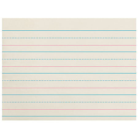 Zaner-Bloser™ Newsprint Handwriting Paper, Dotted Midline, 8" x 10-1/2", 500 Sheets Per Pack, Case Of 3 Packs