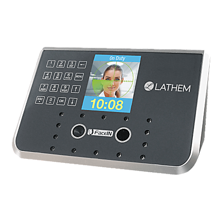 Lathem Biometric Face Recognition Time Clock, 5.3" x 3.5" x 7.3", Black