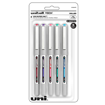 uni-ball® Vision™ Rollerball Pens, Fine Point, 0.7 mm,