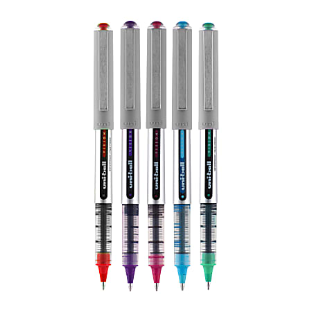 uni ball Vision Rollerball Pens Fine Point 0.7 mm Assorted Barrels