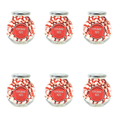 HAMMOND'S CANDIES - GIFT PEPPERMINT PUFFS NATURAL JAR - 6-10 OZ