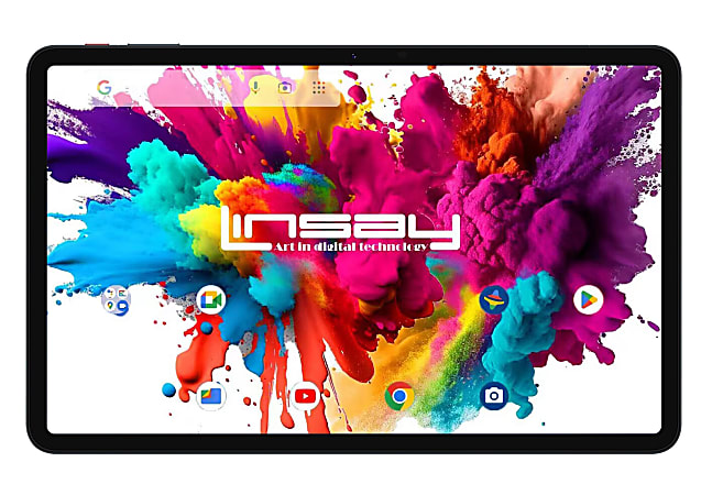LINSAY 12 Octa Core 256GB Storage Android 14 Tablet with Pen Stylus
