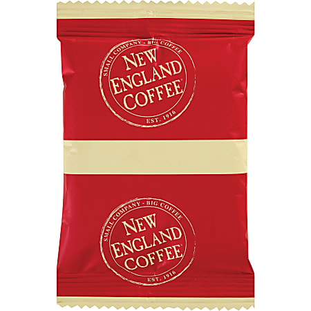 New England Coffee Single-Serve Coffee Packets, Colombian Supremo, Carton Of 24