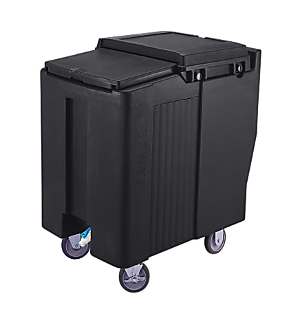 Cambro SlidingLid Ice Caddy, Tall, 175-Lb Capacity, Black