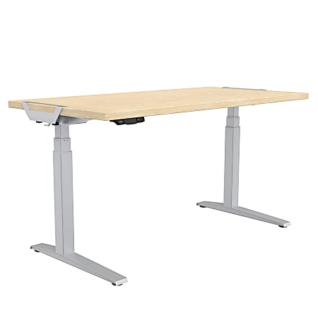Fellowes® Levado Height-Adjustable Desk, 60"W, Maple