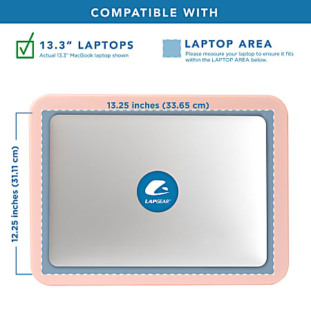 LapGear Compact Lap Desk With Cushioned Zipper Storage Pouch 14 12 x 10 ...