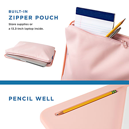 LapGear Compact Lap Desk With Cushioned Zipper Storage Pouch 14 12 x 10 ...