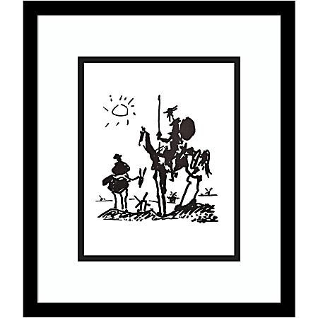 Amanti Art Don Quixote by Pablo Picasso Wood Framed Wall Art Print, 16”H x 14”W, Black