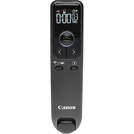 Canon PR5-G Wireless Presenter Remote - Laser - Wireless - Radio Frequency - 2.40 GHz - Black - 1 Pack - USB - 1.5 Day Battery Run Time