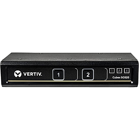 Vertiv Cybex SC800 Secure Desktop KVM | 2 Port Single-Head | DVI-I | TAA - 4K UHD | NIAP PP 3.0 Compliant | Audio/USB | Secure Isolated Channels | 3-Year Full Coverage Factory Warranty - Optional Extended Warranty Available