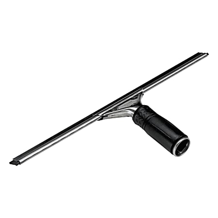 Unger® Pro Stainless-Steel Window Squeegee, 18"W, Black