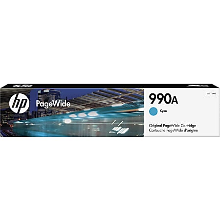 HP 990A PageWide Cyan Ink Cartridge, M0J73AN