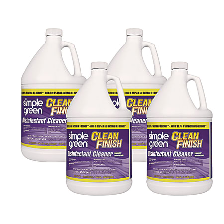 Simple Green® Clean Finish Disinfectant Cleaner, Herbal, 1 gal Bottle, 4/Carton