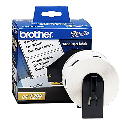 Brother Dk 19 Small Address Labels White 2 12 X 1 12 Roll Of 800 Office Depot