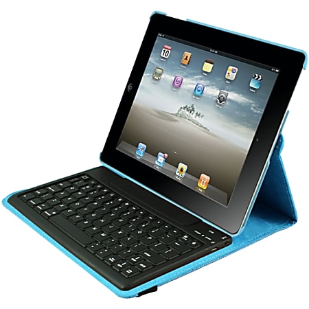 iPad Case Detachable Bluetooth Keyboard for iPad 2-4 - Blue Via Ergoguys