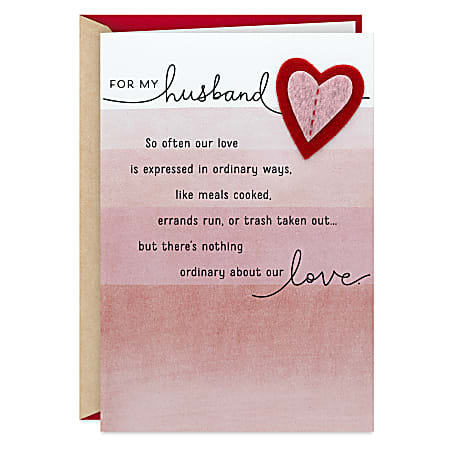 Hallmark Valentine's Day Card for Husband (Nothing Ordinary About Our Love)