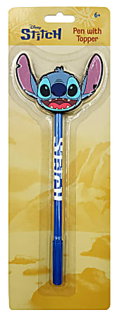 Innovative Designs 2D Licensed Topper Ballpoint Pen, Medium Point, 0.7 mm, Blue, Lilo & Stitch