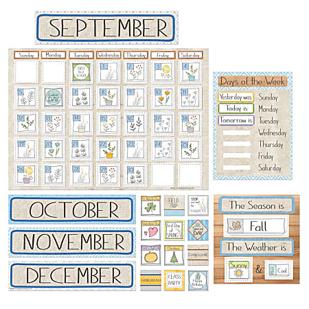 Eureka® A Close-Knit Class Calendar 107-Piece Bulletin Board Set