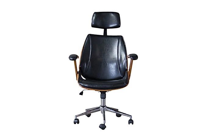Baxton studio rathburn modern and contemporary white and walnut office chair hotsell