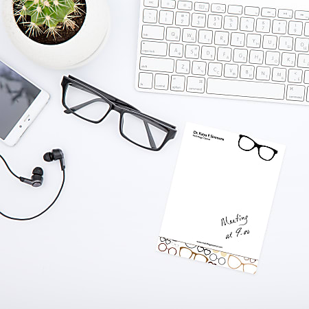 Custom Full Color Memo Pads 4 14 x 5 12 50 Sheets Per Pad White Stock ...