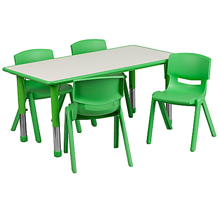 Flash furniture height adjustable clearance plastic activity table
