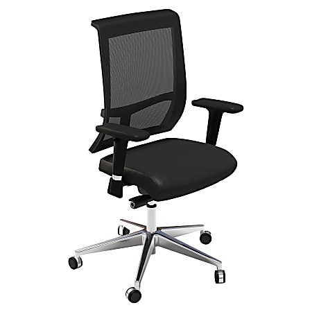 Mayline® Commute Series Mesh Mid-Back Chair, Black/Silver