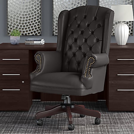 Wingback desk top chair with wheels