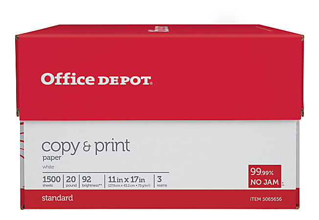 Office Depot Brand Multi Use Printer Copier Paper Ledger Size 11 x