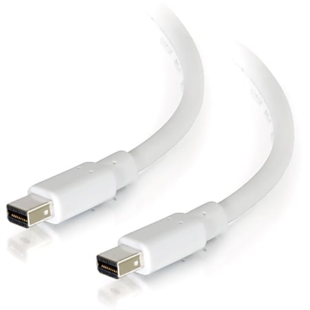 C2G 3ft Mini DisplayPort Cable 4K 30Hz - White - 3 ft Mini DisplayPort A/V Cable for Notebook, Audio/Video Device, Notebook, Tablet - White