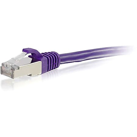 C2G-30ft Cat6 Snagless Shielded (STP) Network Patch Cable - Purple - Category 6 for Network Device - RJ-45 Male - RJ-45 Male - Shielded - 30ft - Purple