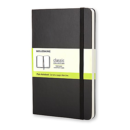 Moleskine Classic Hard Cover Notebook, 3-1/2" x 5-1/2", Unruled, 192 Pages, Black