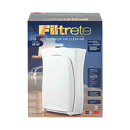 Filtrete Ultra Clean HEPA Air Purifier, 160 Sq Ft Coverage, 22"H x 14"W x 7 1/4"D, White